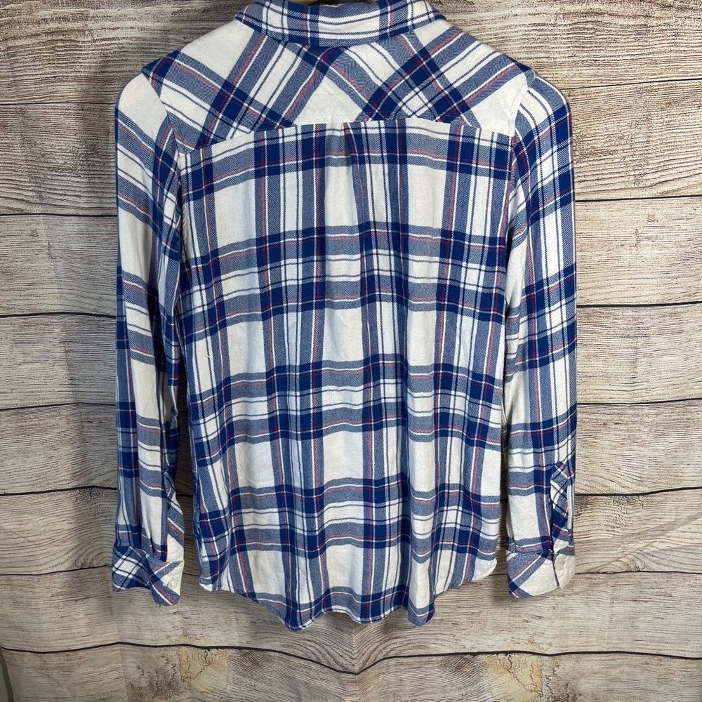 Rails Hunter White/Blue/Raspberry Flannel Button … - image 3